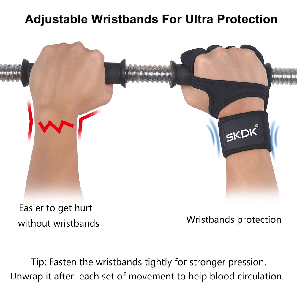 Weight Lifting Gloves with Wrist Wrap