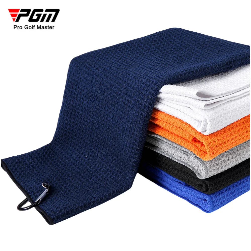 Waffle Pattern Golf Towel with Hook