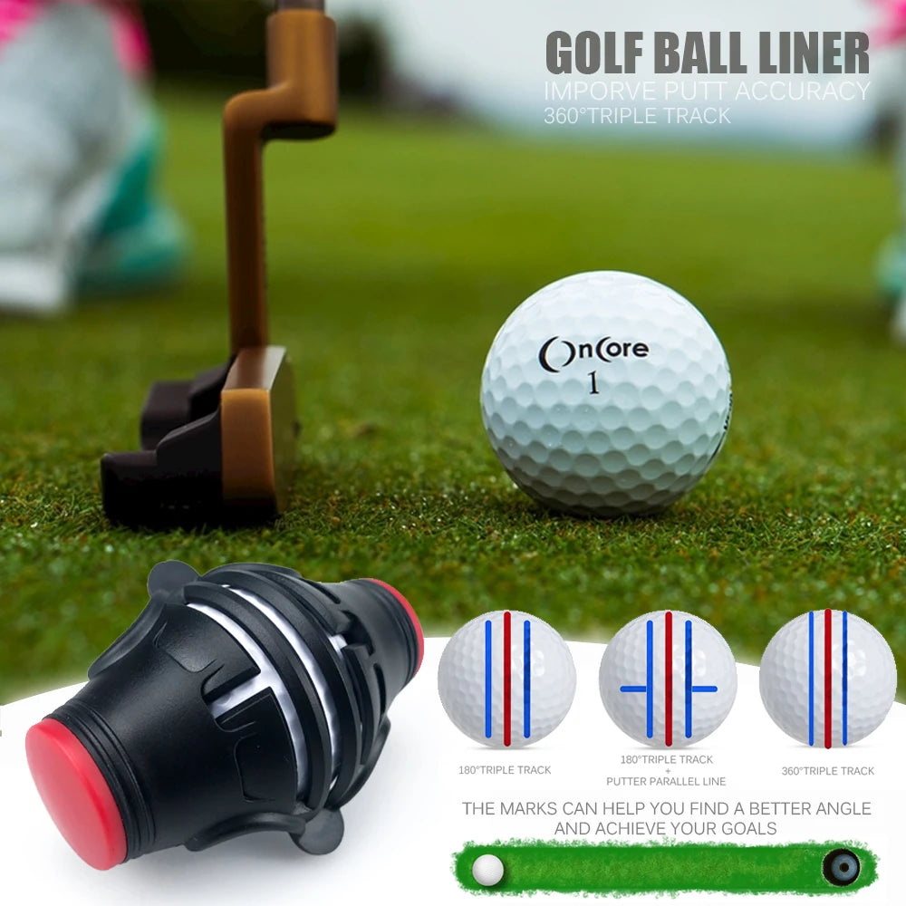 Golf Ball Liner Marker Template and Marker