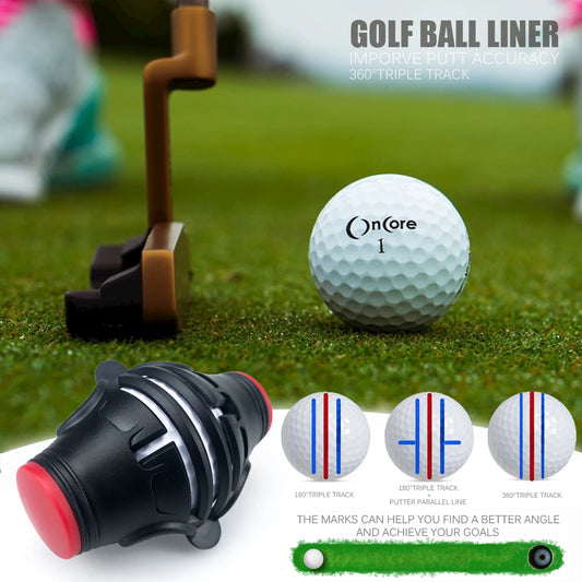 Golf Ball Liner Marker Template and Marker