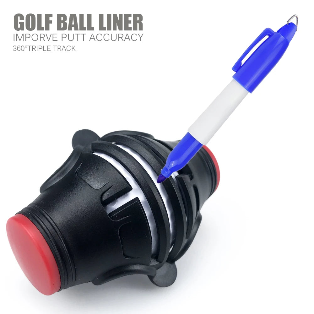 Golf Ball Liner Marker Template and Marker