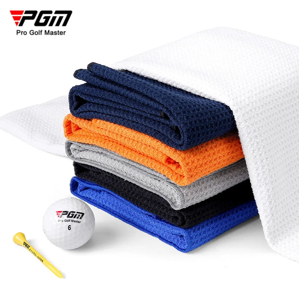 Waffle Pattern Golf Towel with Hook