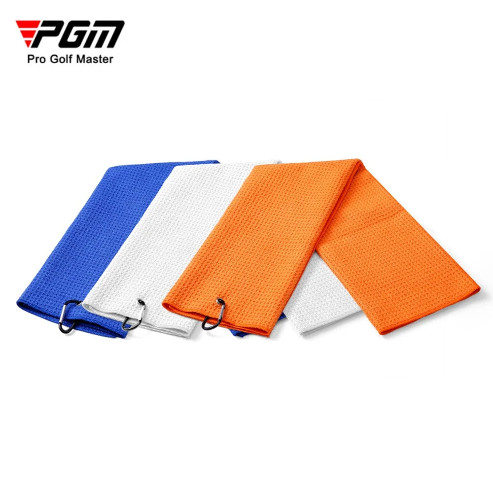 Waffle Pattern Golf Towel with Hook